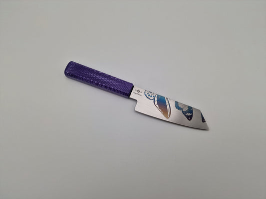 150mm kokkekniv - custom - lilla - lasergravering