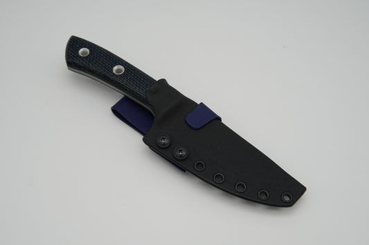 Custom Belt Knife - Blue Scroll Project