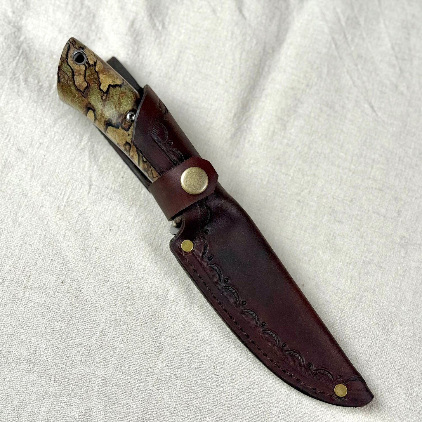 Belt Knife with spalted Birch